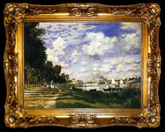 framed  Claude Monet The dock at Argenteuil, ta009-2